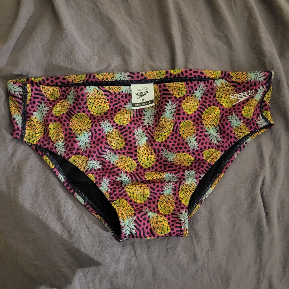 Speedo Pink and Yellow Pineapple Swim Bottoms
